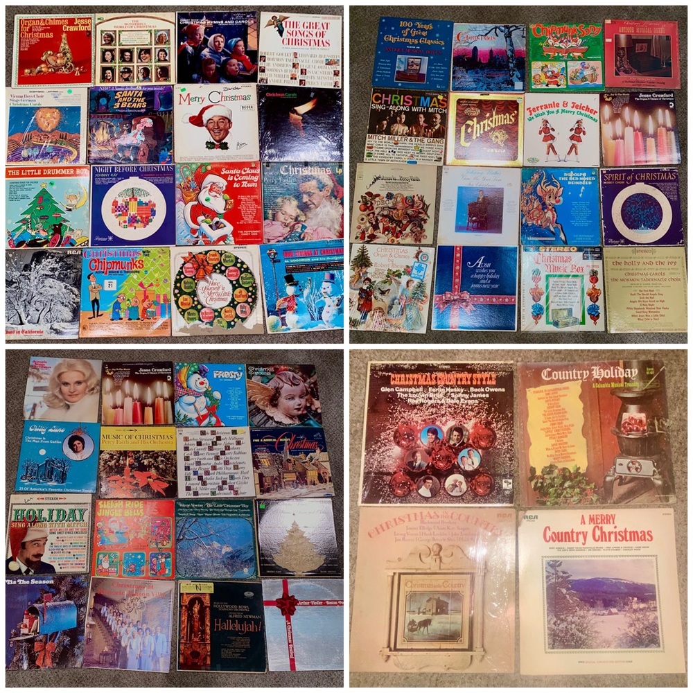52 vintage retro Christmas vinyl record “cover only” 3 have album craft decor